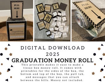 Hucha de graduación imprimible / Ideas para regalar dinero / Regalos de graduación / Imprimible para graduación