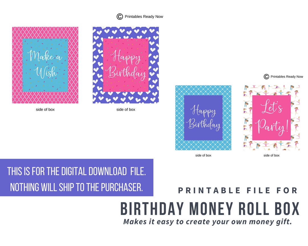 Birthday Money Roll Gift Printable Money Gift Ideas Birthday Gifts