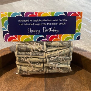 Idea regalo di compleanno in denaro / Topper per borsa stampabile / Regali di compleanno / Topper per borsa stampabile per compleanno / Idee regalo in denaro