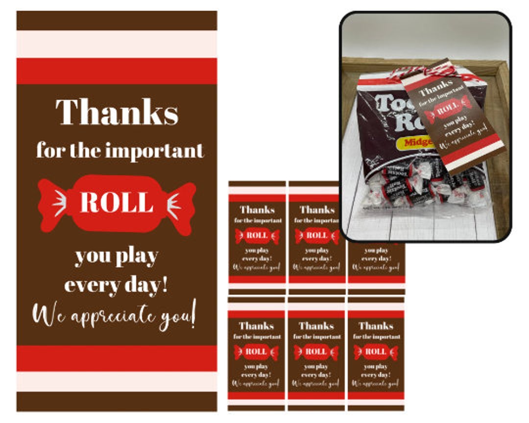 Editable Tootsie Roll Candy Printable Tags Thank You Candy - Etsy