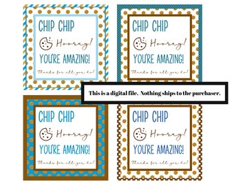 Etiquetas imprimibles de dulces de galletas / Etiquetas de dulces de agradecimiento / Gracias imprimibles / Etiqueta de dulces de agradecimiento / apreciación del maestro