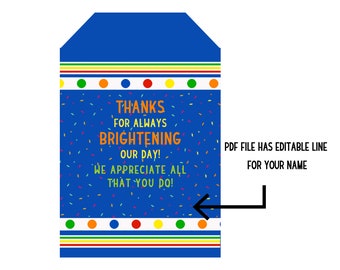 Candy Tag Printable | Appreciation Tag | Teacher Appreciation | Employee Appreciation | Thank You tag | Candy Tags