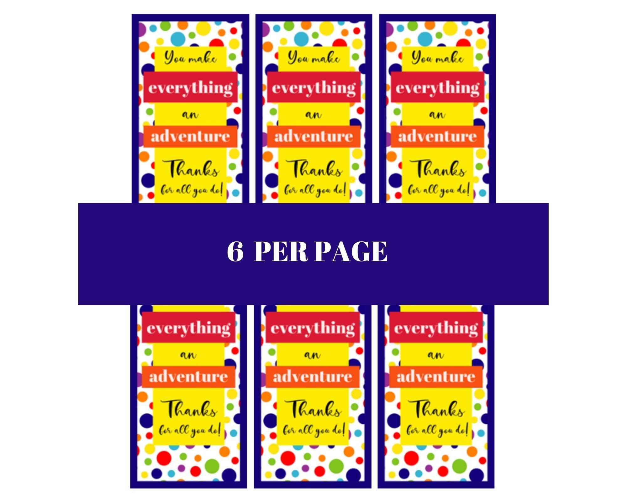 Printable Candy Tags Thank You Candy Tags Thank You Printable Appreciation Candy Tag - Etsy