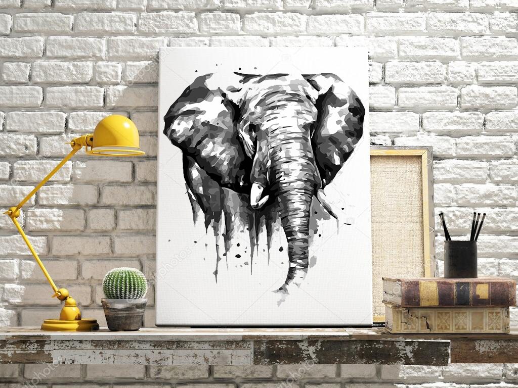 Tableau/Toile Elephant | Bombe Aérosol
