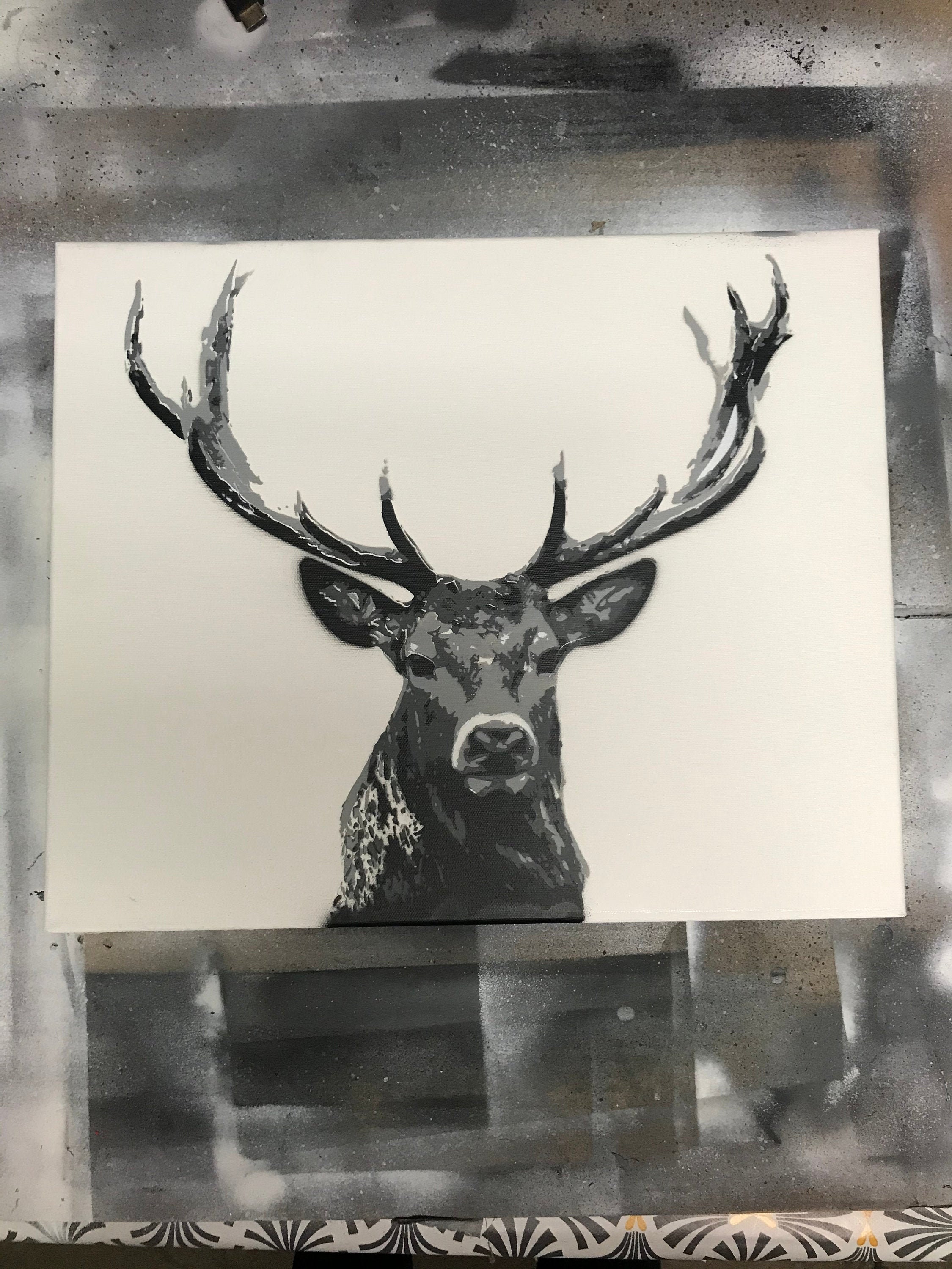 Tableau/Toile Cerf | Bombe Aérosol