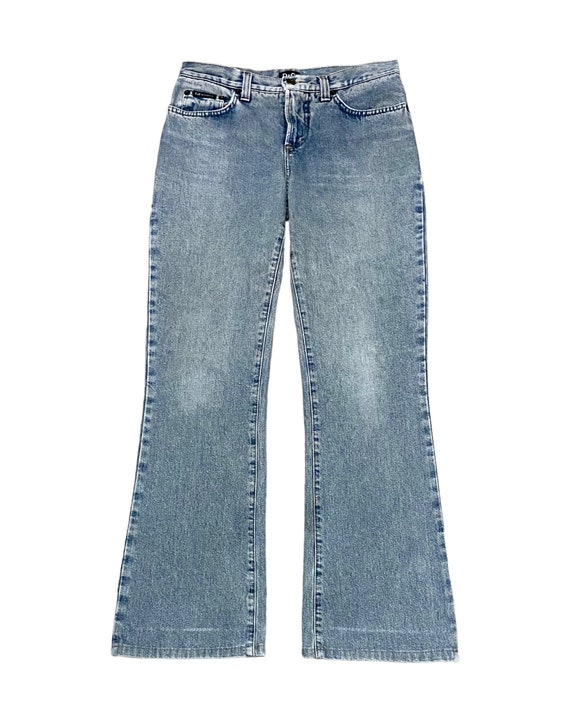 2000s Vintage D&G Dolce Gabbana Wide Leg Jeans - Gem
