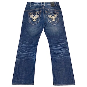 Vintage Red Pepper Japanese Ed Hardy Embroidered Jeans