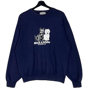 90s Vintage Black & White Sportwear Sweatshirt