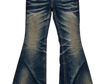 Lolita Jeans Size 25 Fits W29xl31 Japanese Low Rise Bootcut Denim