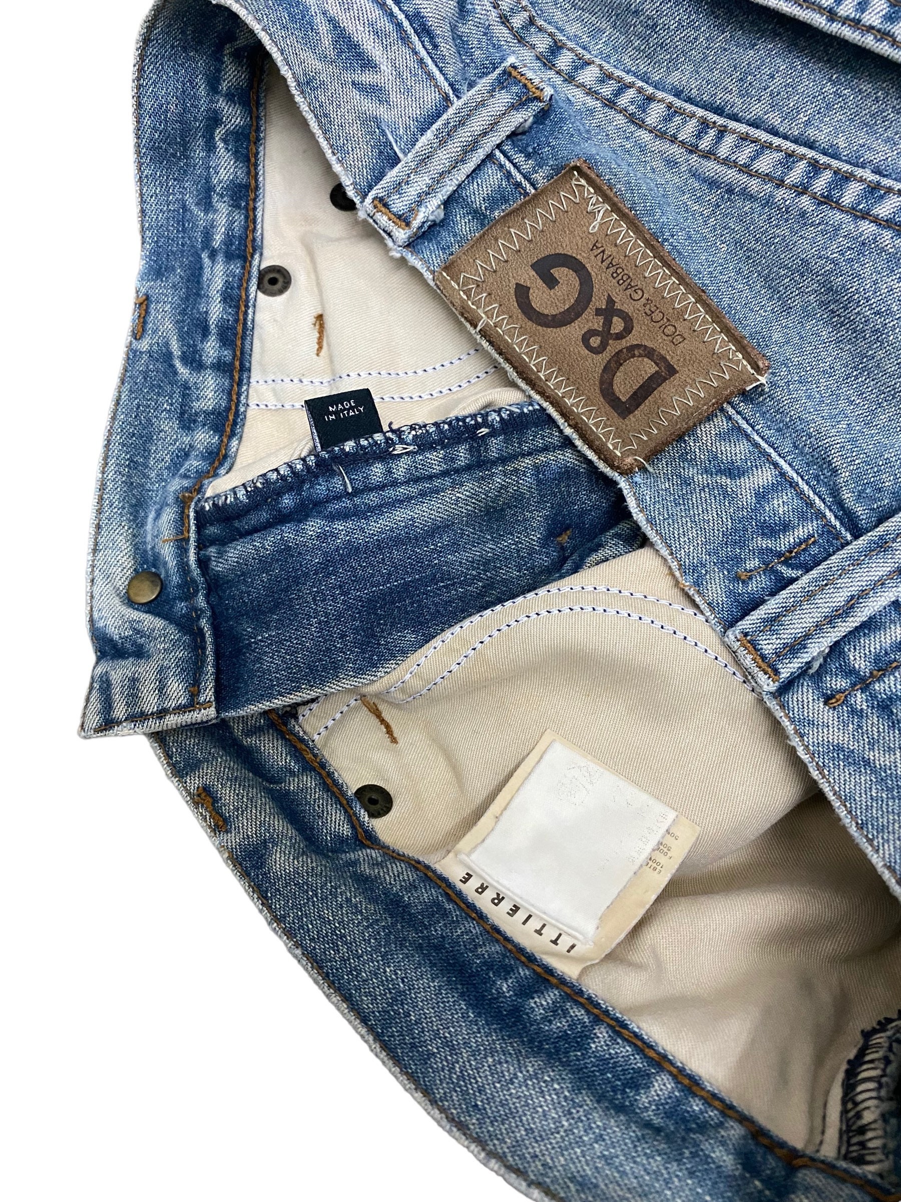 00s dolce Gabbana D&G wide denim pants crash belt dolce&gabbana
