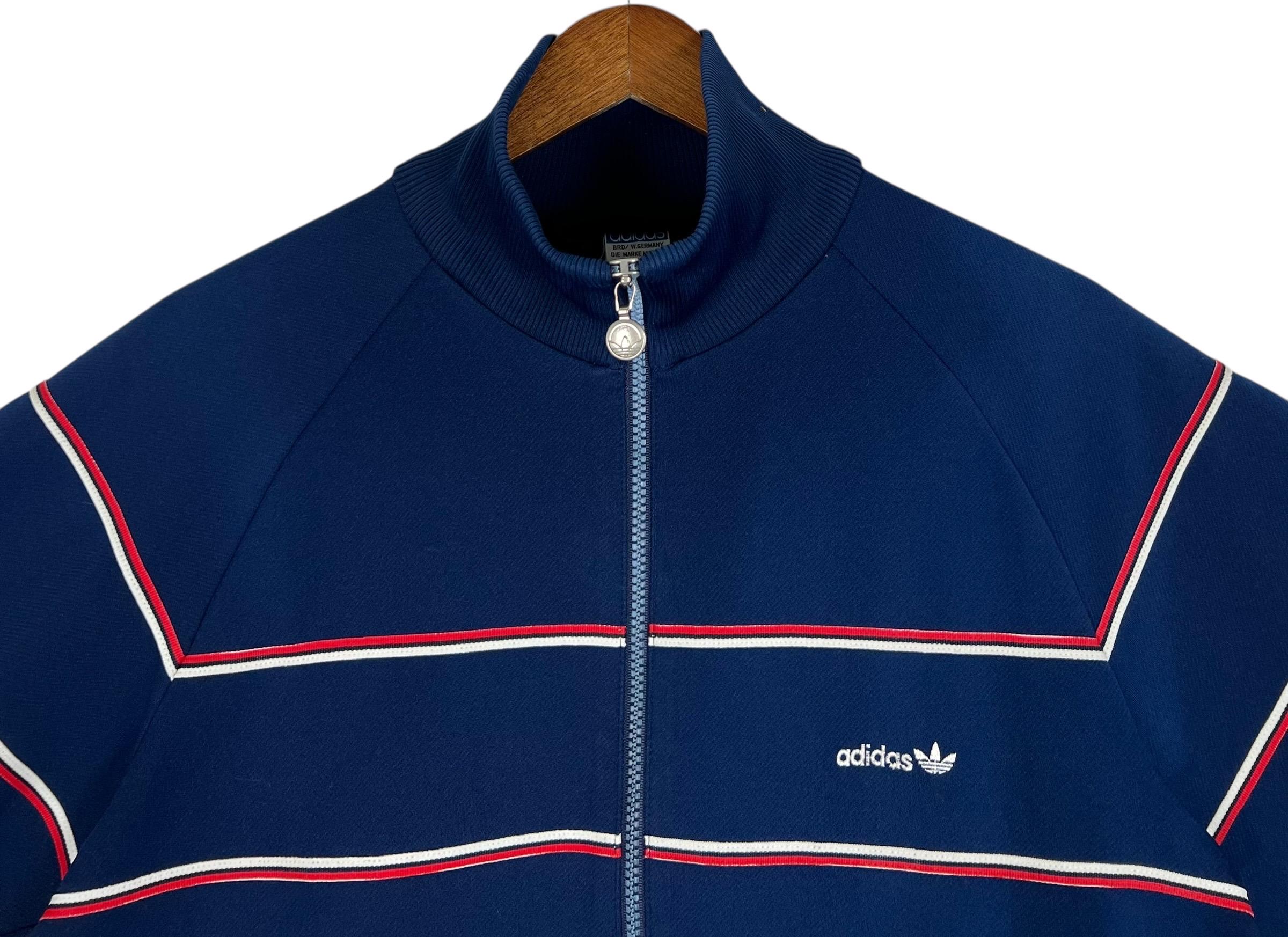 トップス vintage adidas decente track jer sey 80s Vintage Distressed Adidas Descente Track Top Jacket