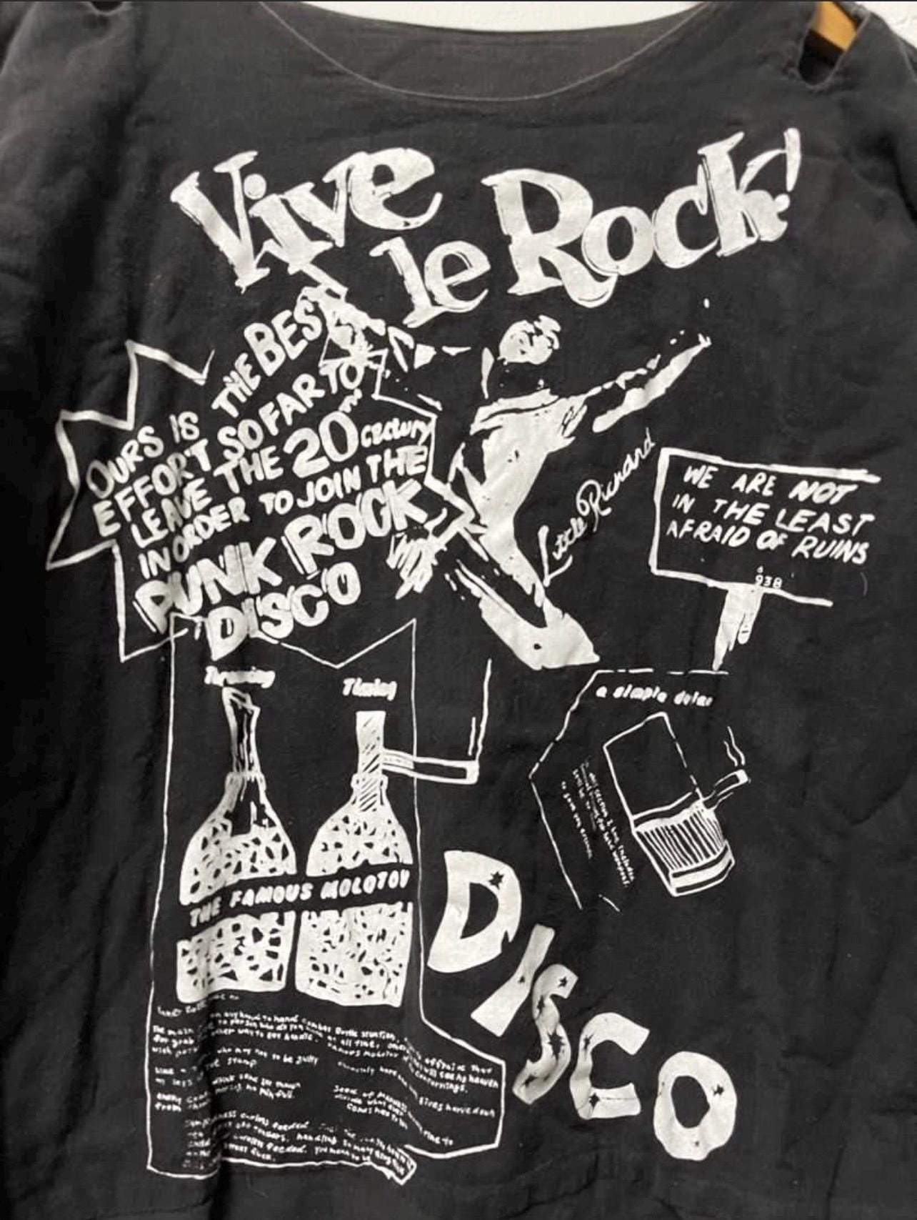 Vintage Seditionaries Viva Le Rock Disco Punk Muslin Shirt Vintage Seditionaries Viva Le Rock Disco Punk Muslin Shirt