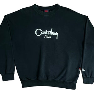 90s Vintage Canterbury Of New Zealand All Black Sweatshirt