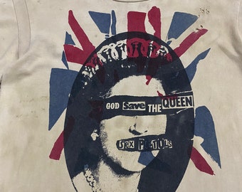 Vintage Sex Pistols 'god Save the Queen' Seditionaries Muslin