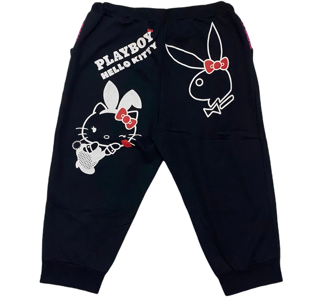 Playboy Hello Kitty 3Q Drawstring Sweatpants - Etsy