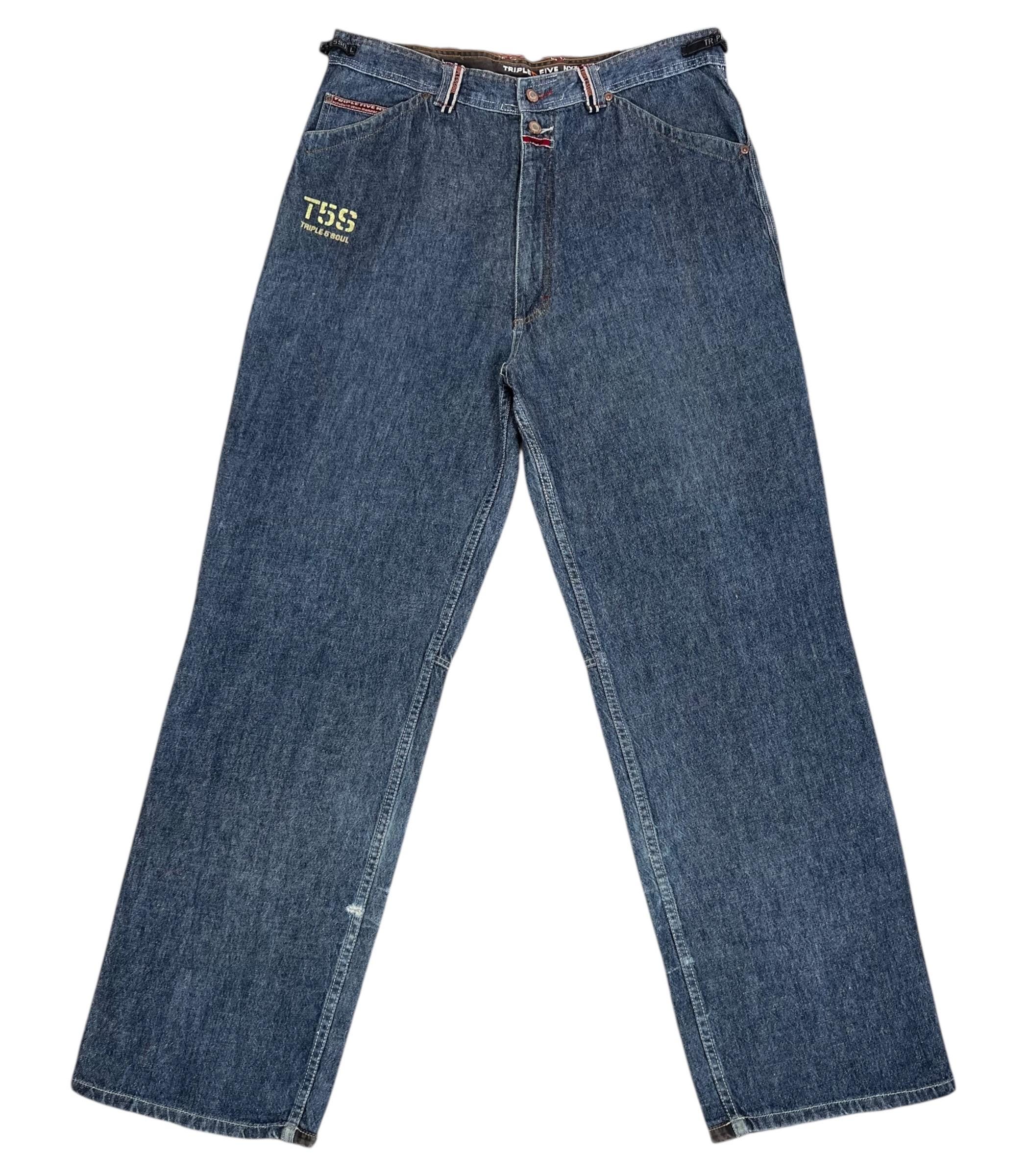 Vintage Distressed Triple 5 Soul Baggy Hip Hop Jeans - Etsy