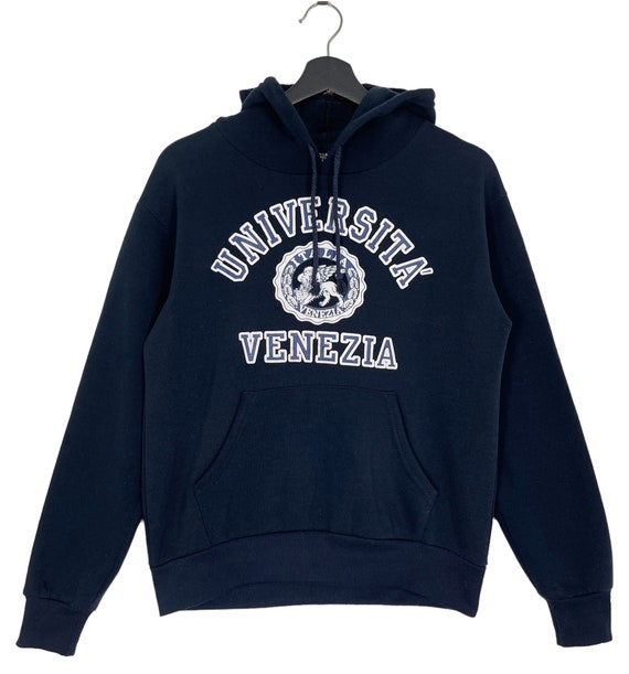 Felpa Con Cappuccio Made In Italy - Souvenir Roma, Venezia, Milano, Firenze - Unisex Nero