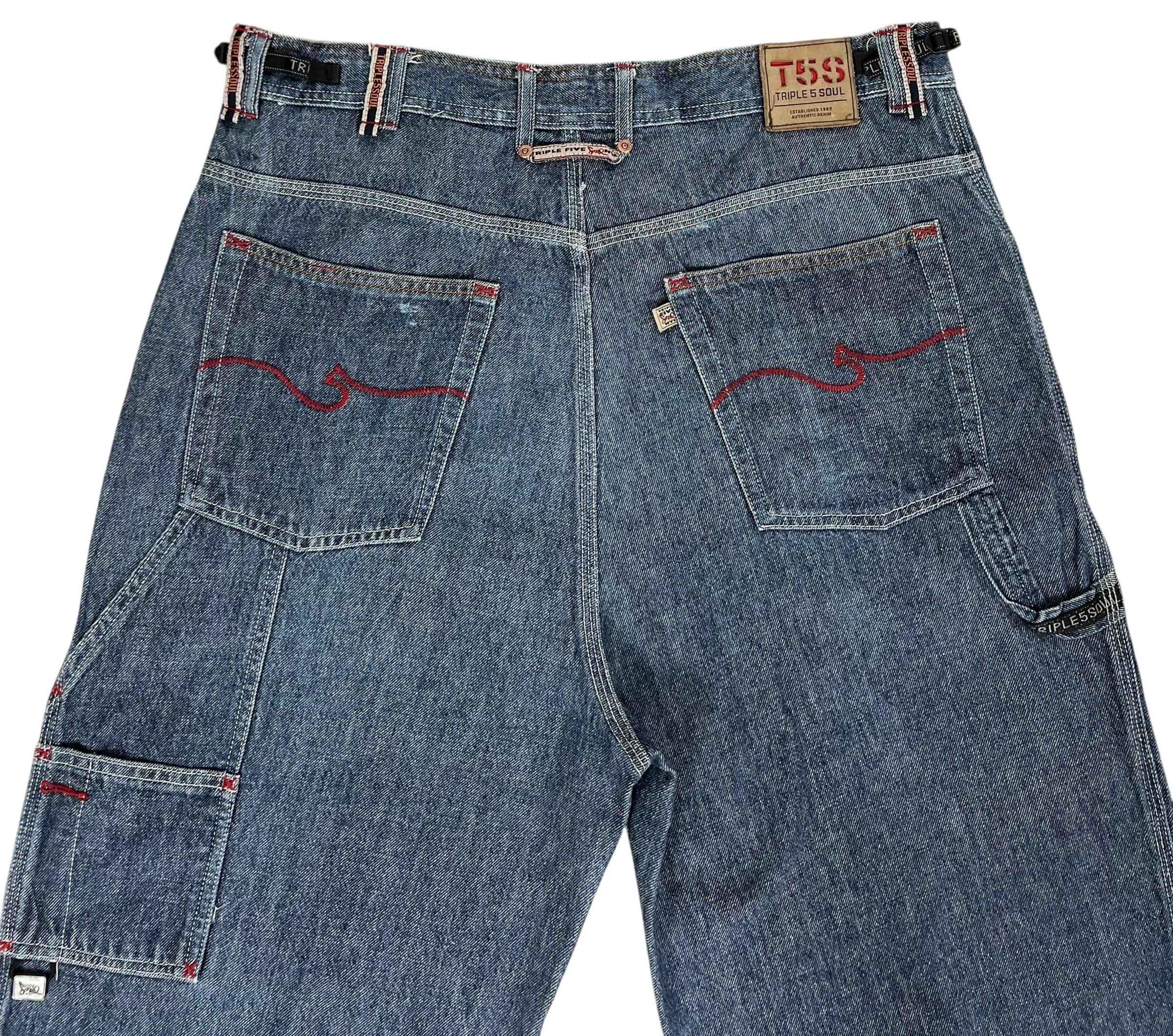 パンツ 555 soul triple five soul buggy denim Vintage Triple 5 Soul 555 Baggy Denim Jeans ~ 34W | eBay