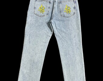 Jeans ricamati vintage anni 2000