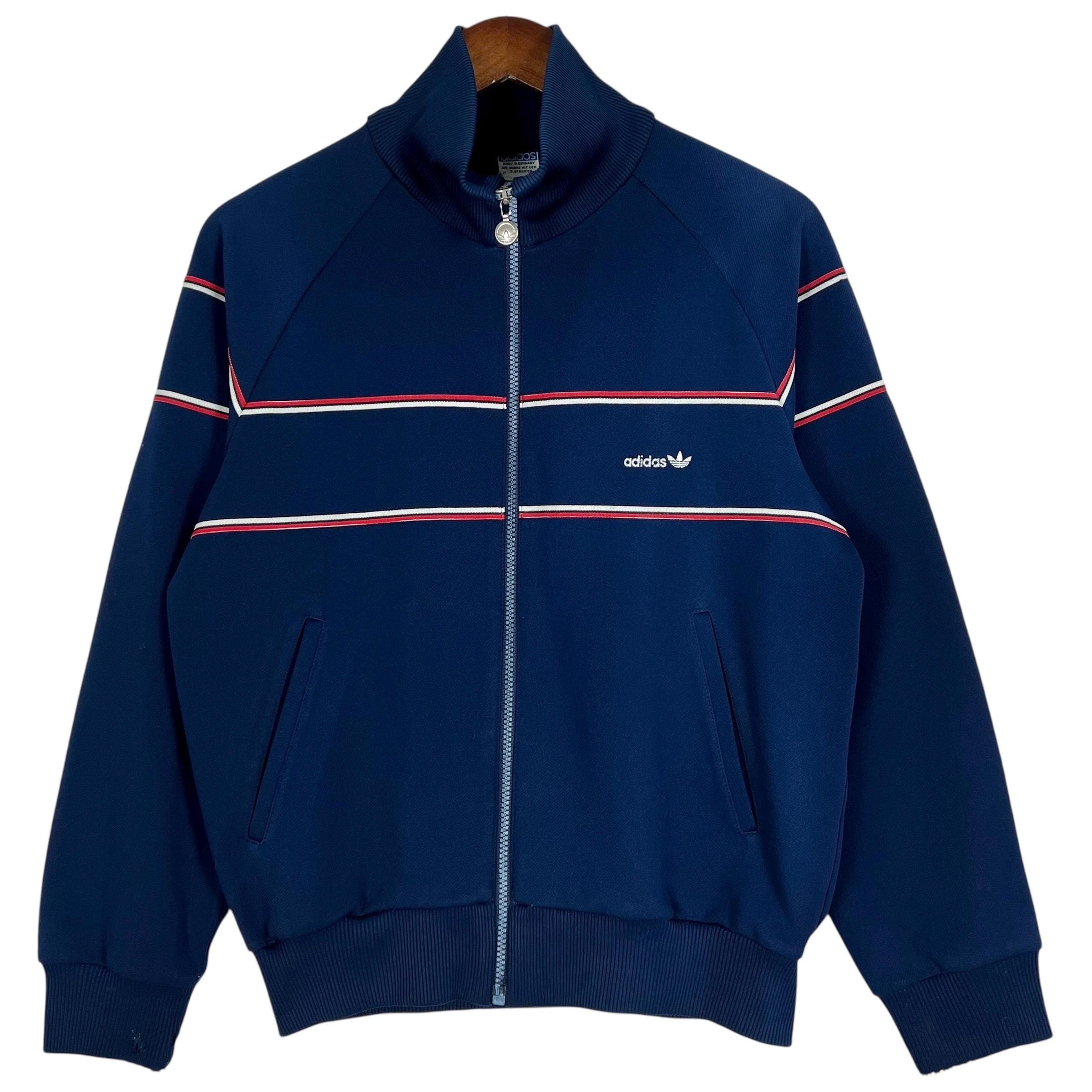 トップス 80s adidas Track jacket DESCENTE vintage 80s Vintage Distressed Adidas Descente Track Top Jacket - Etsy