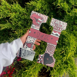 Custom College Letter / Dorm Decor / Hand Painted / Wall Art