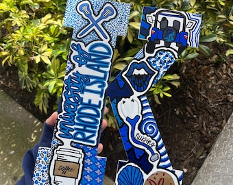 Custom College Letter / Dorm Decor / Hand Painted / Wall Art