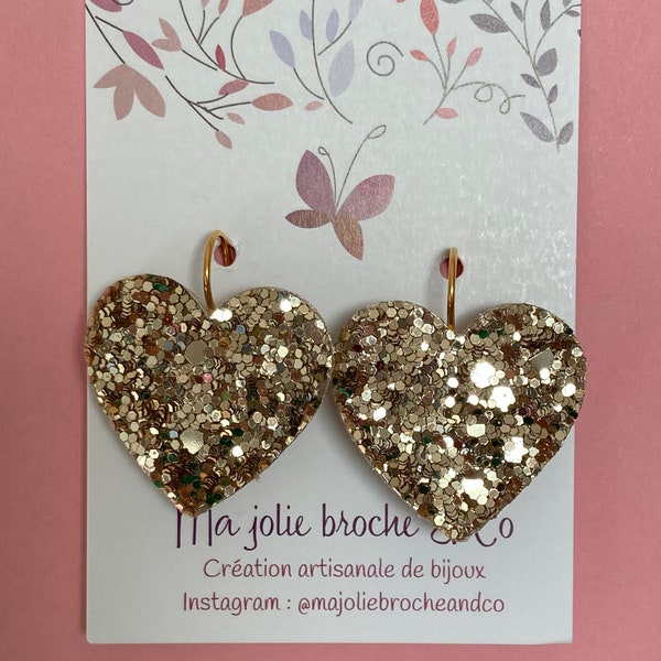 Boucles d’oreilles coeur