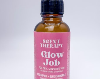 Huile hydratante pour le visage | Soins de la peau entièrement naturels + anti-âge | Peau mature et peau sensible | Argan + Rose musquée | Vitamine C | Camomille + Encens