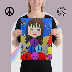 Peace Pipe Girl – Whimsical Fantasy Art Poster for Inner Calm & Serenity