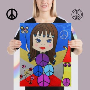 Peace Pipe Girl – Whimsical Fantasy Art Poster for Inner Calm & Serenity