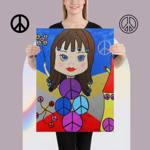 Peace Pipe Girl – Whimsical Fantasy Art Poster for Inner Calm & Serenity