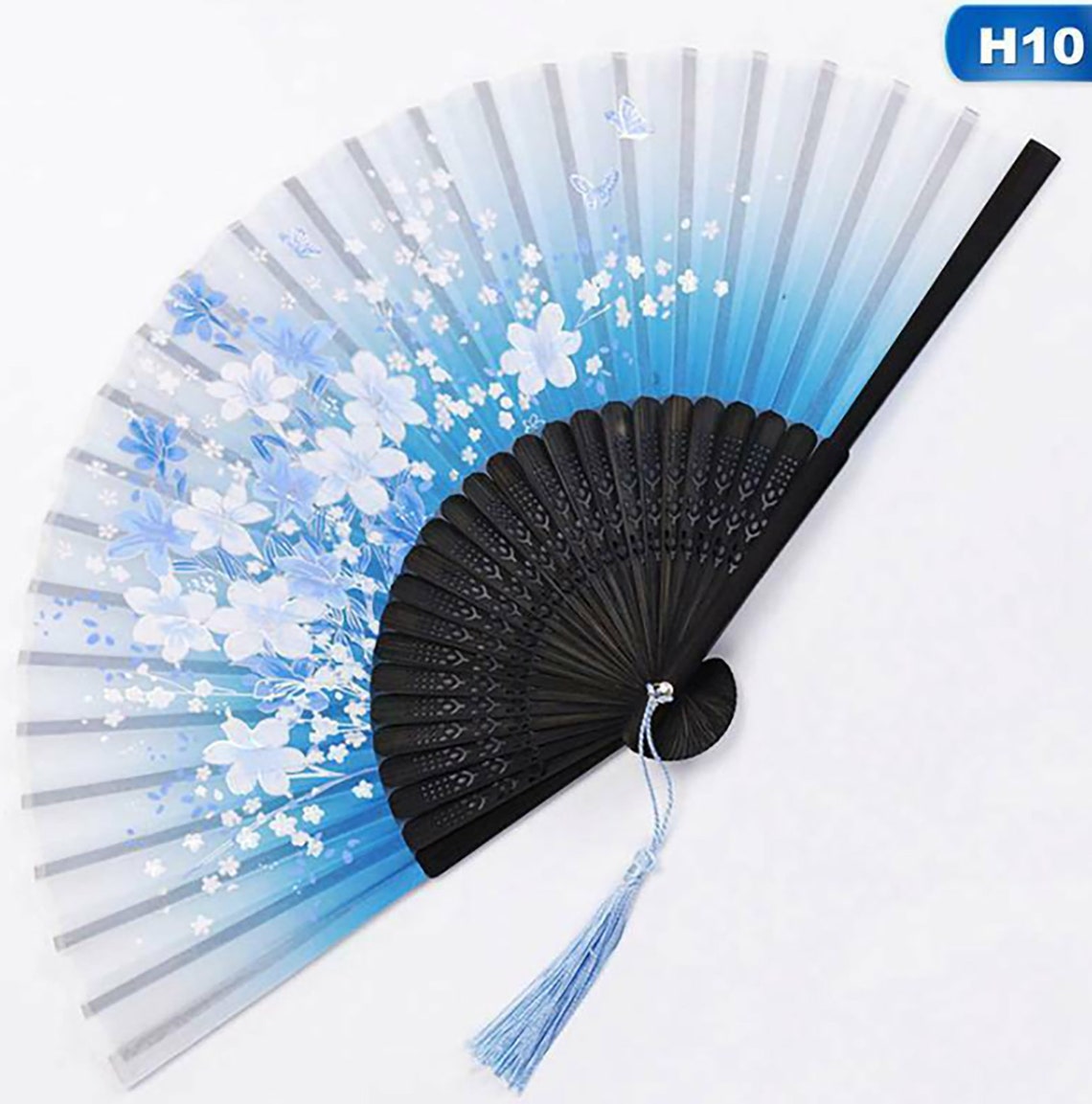 Handmade Multi color Vintage Chinese Silk Bamboo Folding Fan | Etsy