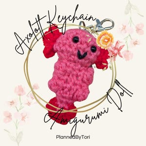 Axolotl häkeln Schlüsselanhänger | Amigurumi-Puppe Schlüsselanhänger | Amigurumi Schlüsselanhänger | Axolotl Schlüsselanhänger | Schlüsselanhänger | Axolotl