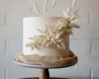 Naturally dried lagarus flower, bleached white. (bunny tails)