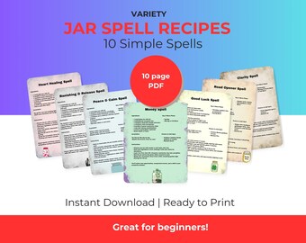 Variety Spell Jar Recipes -  Baby Witch Kit Bundle