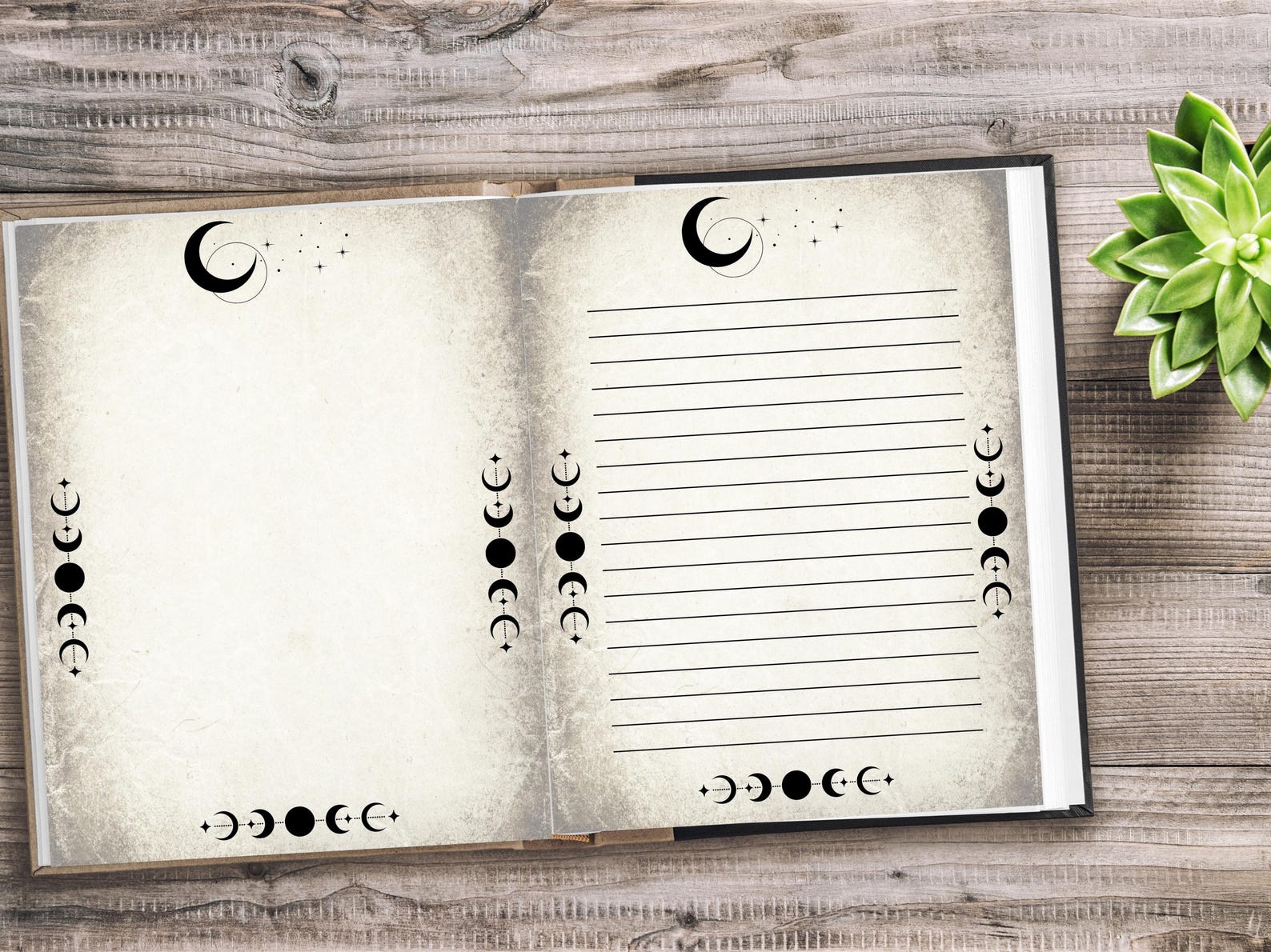 Blank Book of Shadows and Grimoire Printable Pages for Wiccans and ...