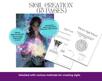 Sigil Magick Grimoire Pages & Worksheets - Printable Book of Shadows - Chaos Magick Reference