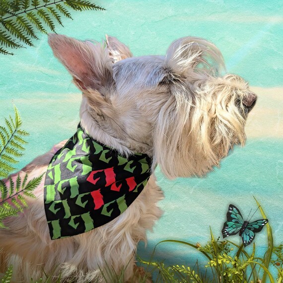 Houndstooth Scottie Dog Bandana: Pet Scarf