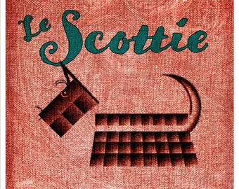 Le Scottie - Scottish Terrier - Greeting Card (Blank Inside) - Print - Postcard