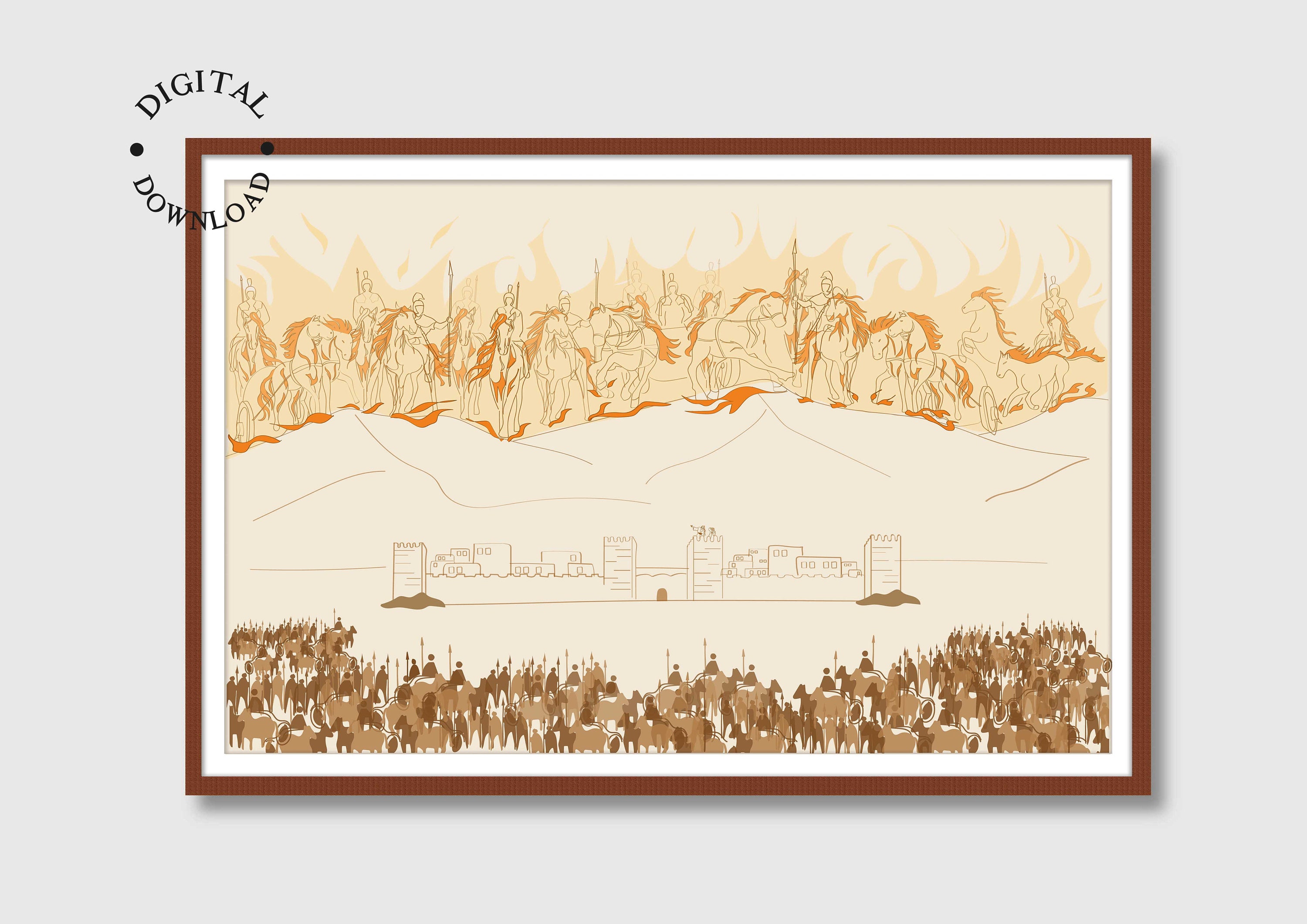 Elisha and the Invisible Army Illustration Christian Wall Art - Etsy