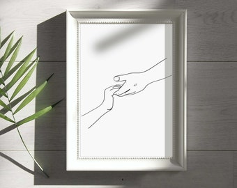Minimalist Hold on to Jesus Christian Wall Art DIGITAL DOWNLOAD Modern Line Art Prints Apartment Decor Faith Based Gift