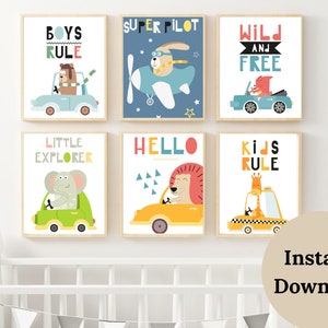 LITTLE BOYS ROOM decor , toddler boy room decor , car themed kids room , race car nursery , car nursery decor