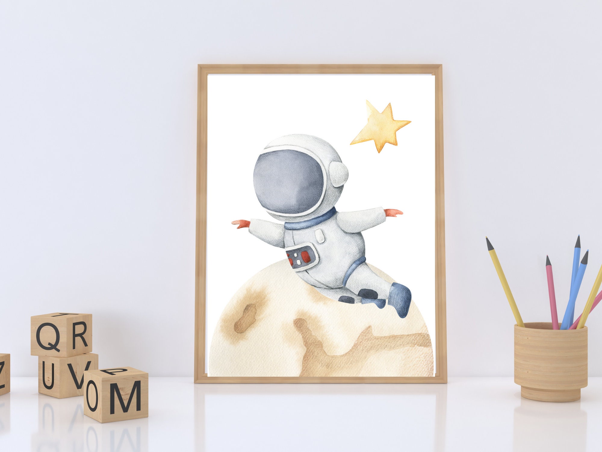 SPACE THEMED NURSERY Space Nursery Decor Set of 3 Prints - Etsy