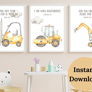 TRUCK WALL ART , Construction Decor , Boys room decor , Toddler Room Decor