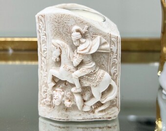 Saint George Tealight Holder | Religious Statue | Christening Bomboniere | Religious Favour | Gift
