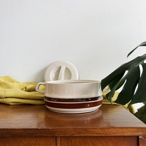 Vintage 70&#39;s ESTATE Japanese Stoneware Ceramic Crock Cookware Baking Dish