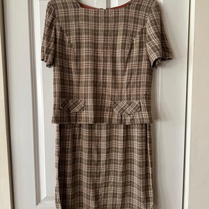 Vintage Virgo II Plaid 1960’s Secretary Dress - Womens M/L