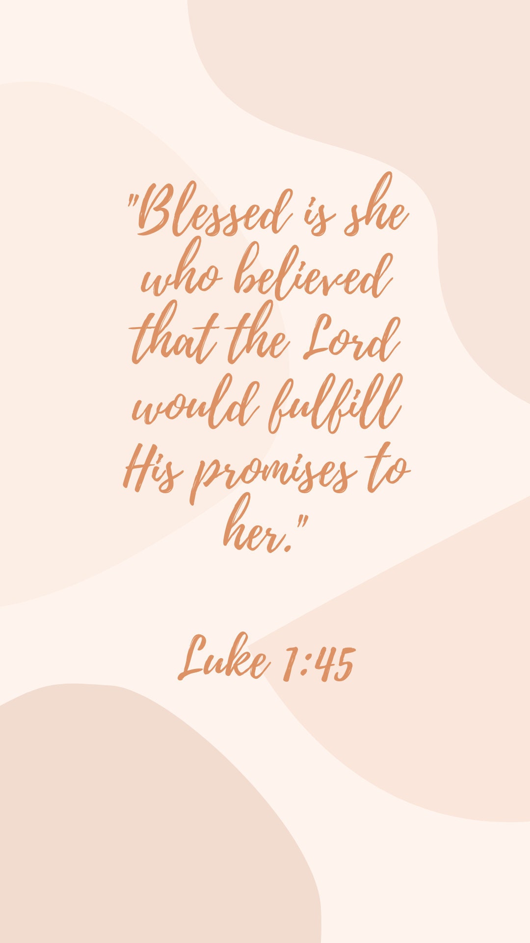 Luke 1:45 Iphone wallpaper | Etsy