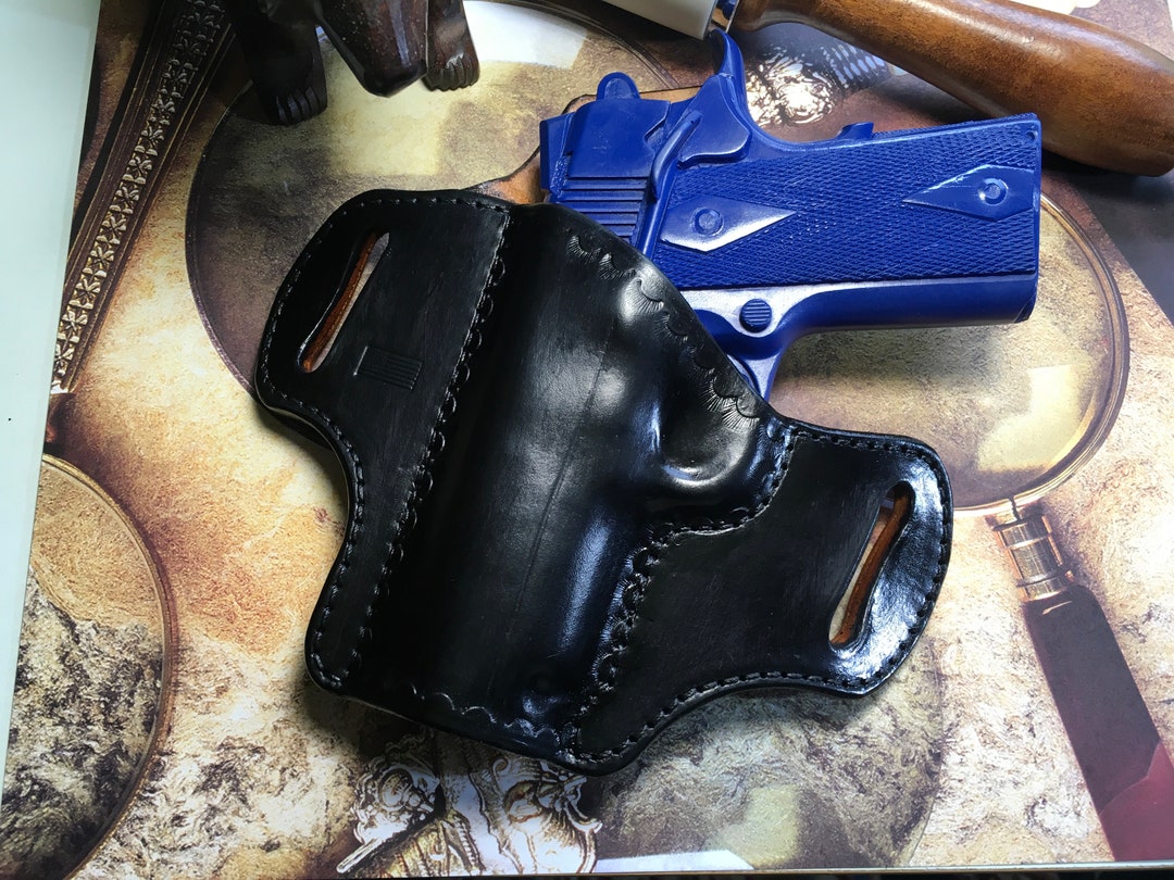 1911 Officers Model Left Handed Pancake Leather Holster Etsy