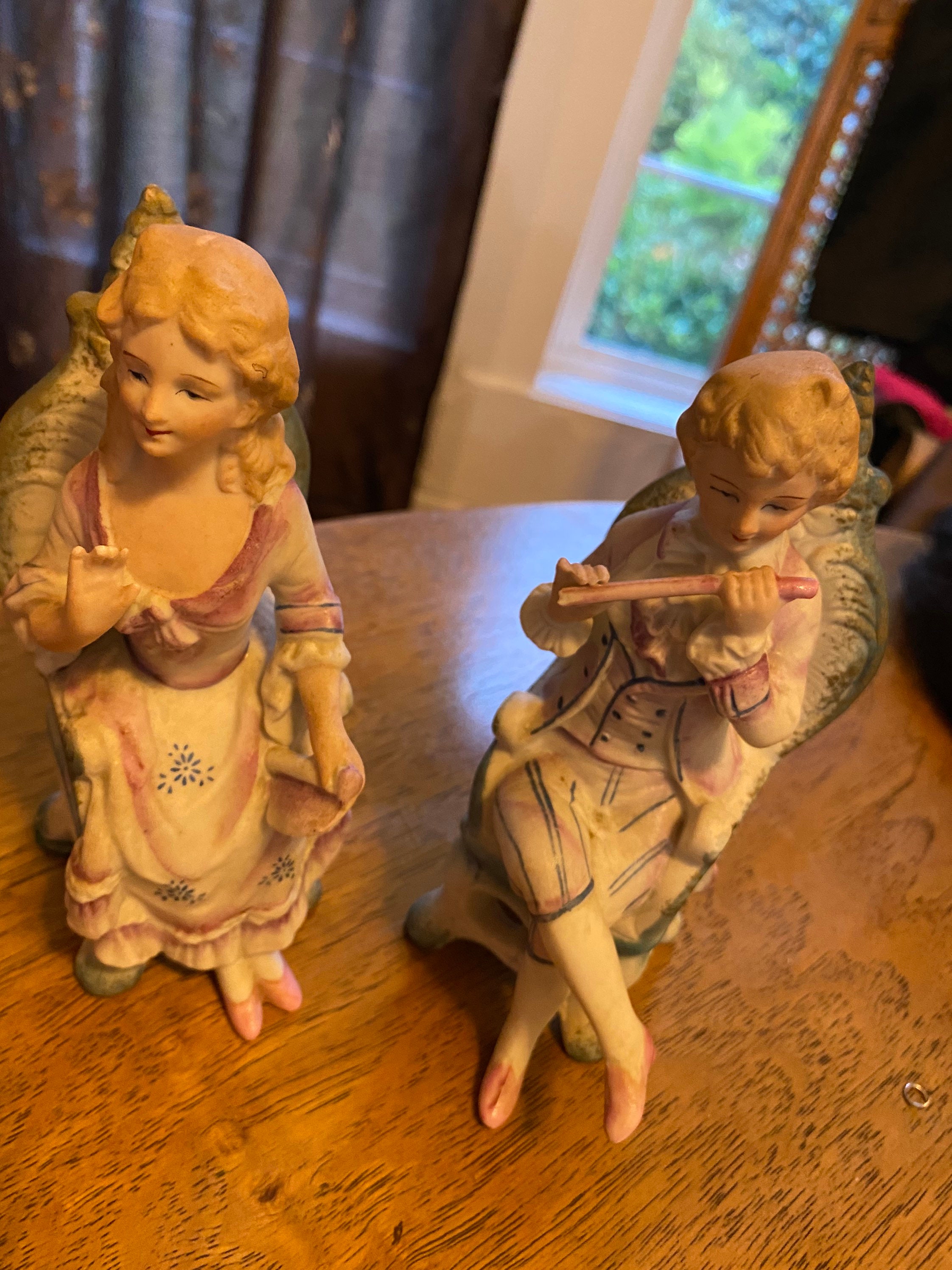 A pair of victorian statues make and female Etsy